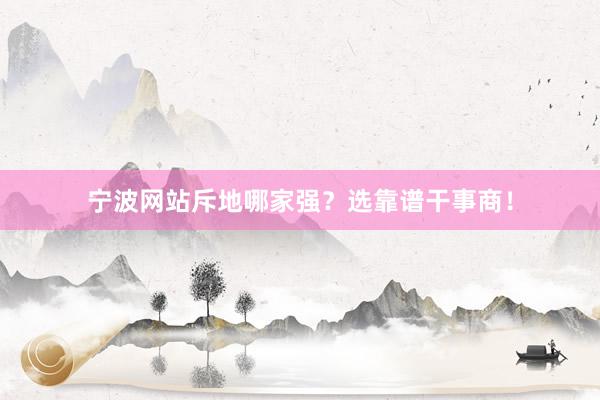 宁波网站斥地哪家强？选靠谱干事商！