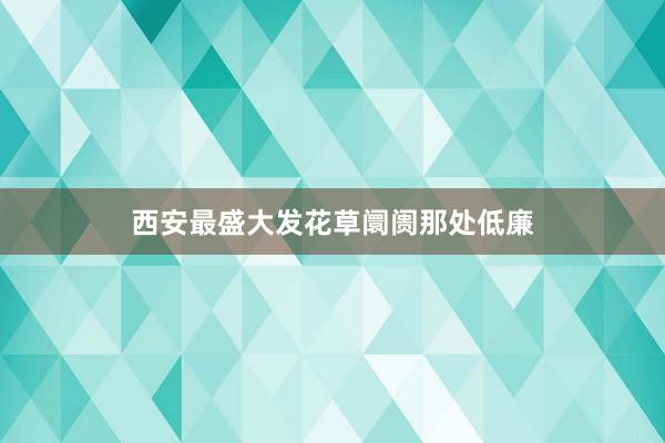 西安最盛大发花草阛阓那处低廉
